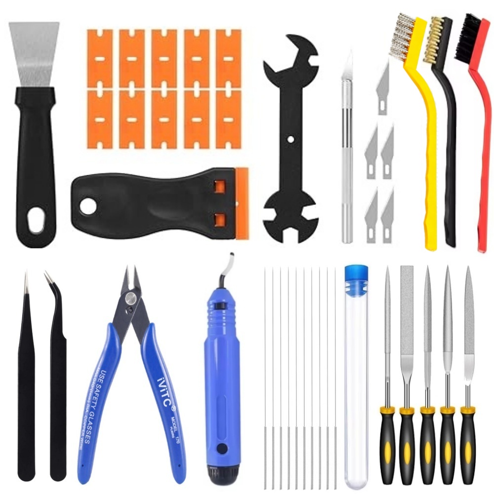 3D Printing File Free - ชุดเครื่องมือสำหรับเครื่องพิมพ์ 3 มิติ 40 ชิ้น, ที่ขูด,