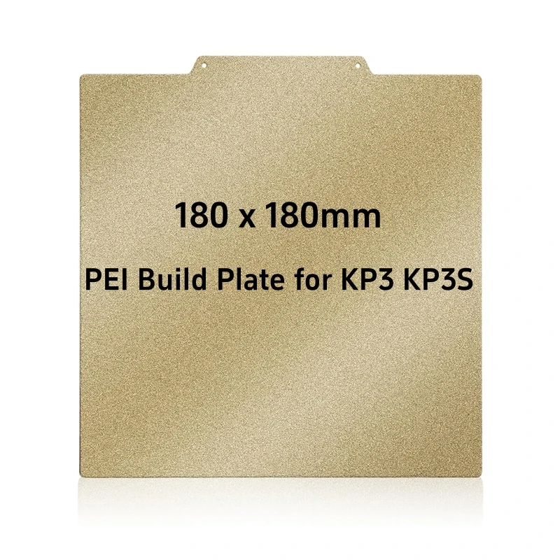 3D Printer Bed Spring - 180x180 มม.สร้างแผ่น KP3 KP3S PEI สองด้านเหล็กแผ่นฤดูใบไม้ผลิที่ถอดออกได้ยืดหยุ่นพิมพ์เตียง