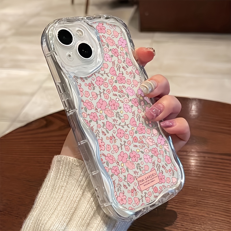 3D Printing Iphone - เคสโทรศัพท์ลายดอกไม้พิมพ์เต็มรูปแบบ พร้อมขอบโค้ง 3D สำหรับ iPhone 17