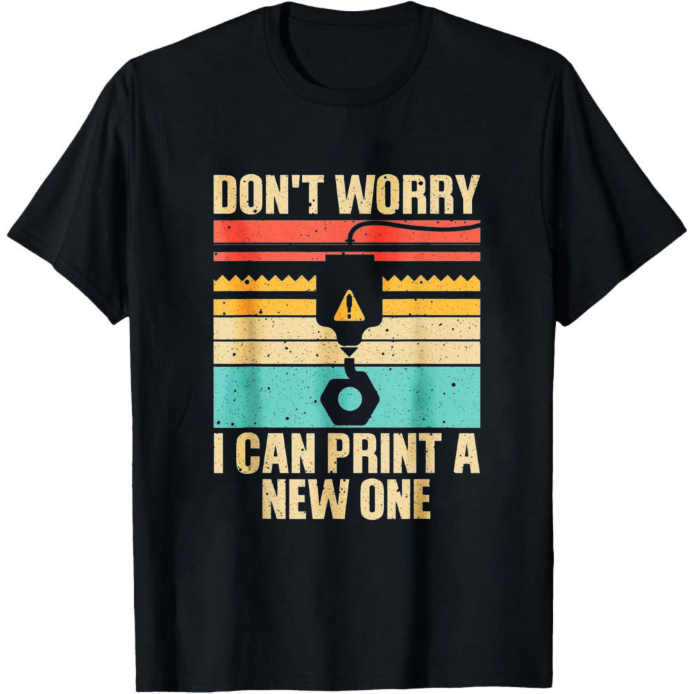 3D Printing Engineer - ไม่ต้องกังวล ฉันสามารถพิมพ์เสื้อยืดลายกราฟิก 3 มิติ แบบใหม่ได้ เสื้อยืดลายทางสไตล์เรโทร