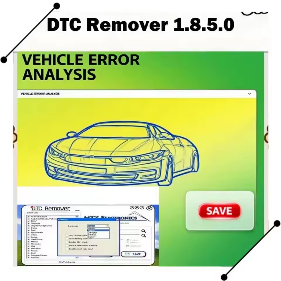 3D Printing Software - ซอฟต์แวร์ลบโค้ดข้อผิดพลาด ECU MTX DTC Remover 1.8.5.0