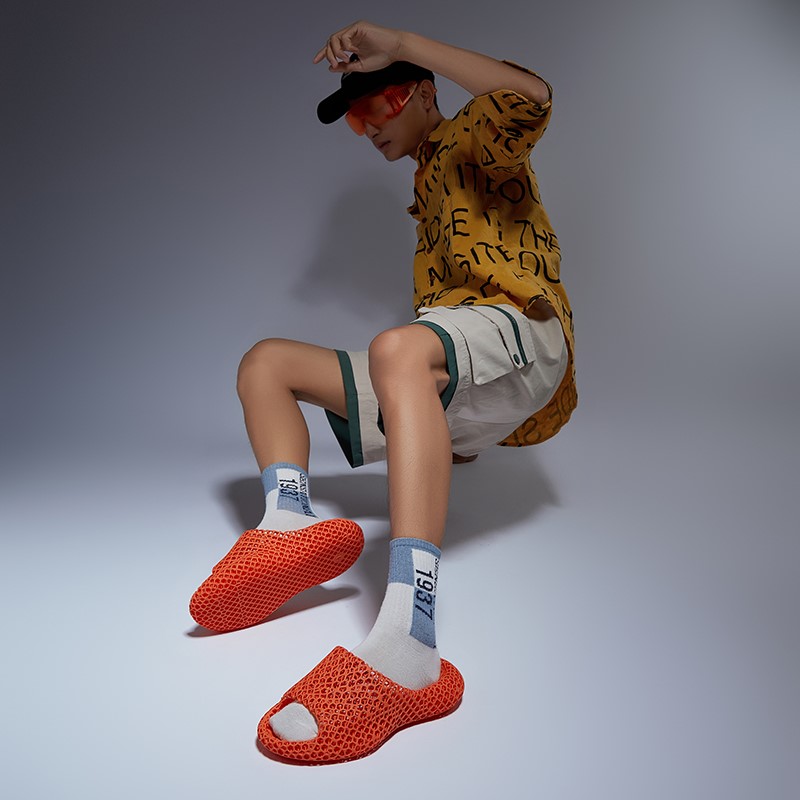 3D Printing Outsole - รองเท้าผ้าใบพิมพ์ลาย 3 มิติ โครงสร้างตาข่ายระบายอากาศ พื้นรองเท้าแบบยืดหยุ่น สวมใส่สบายสำหรับการใช้งานประจำวัน