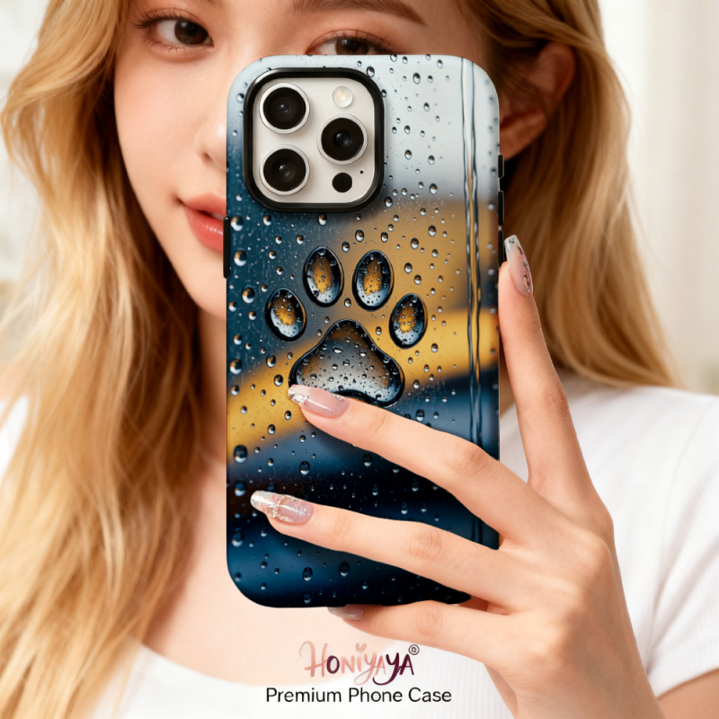 3D Printing Iphone - เคสโทรศัพท์ลายรอยเท้าสัตว์ 2 in 1 สำหรับ iPhone