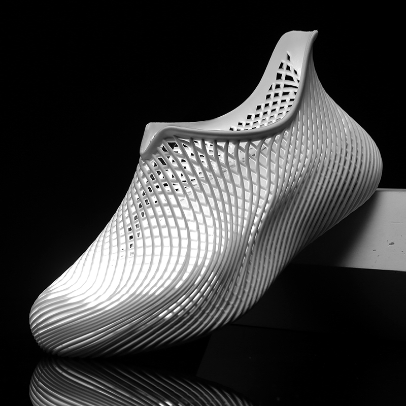 3D Printing Outsole - รองเท้าลำลองกลางแจ้งพิมพ์ลาย 3 มิติ ระบายอากาศได้ดี ดีไซน์รังผึ้งสำหรับฤดูร้อน รองเท้าชายหาดลำลอง