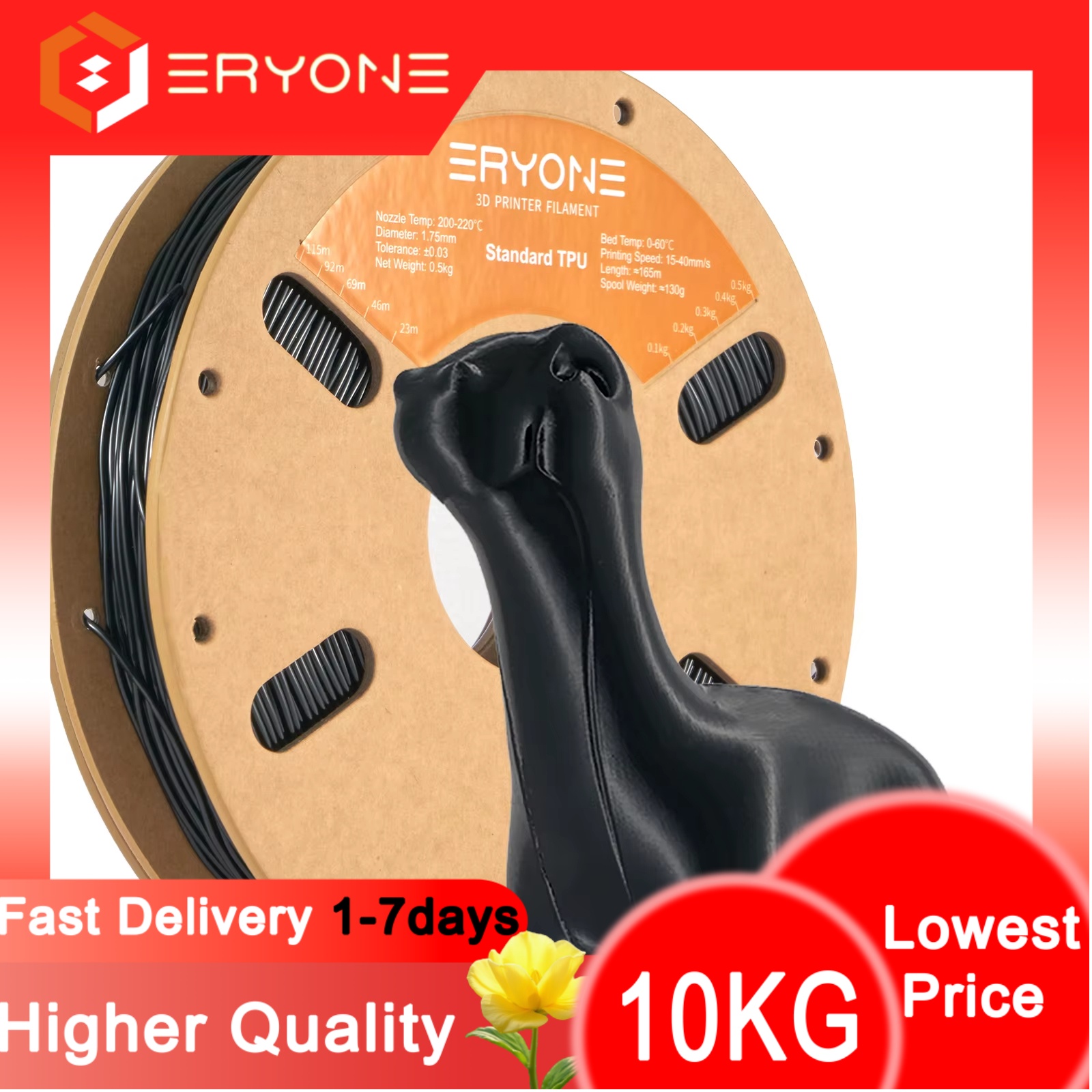 3D Printing Nylon - Eryone Flexible TPU Filament 1.75มม.3D TPU