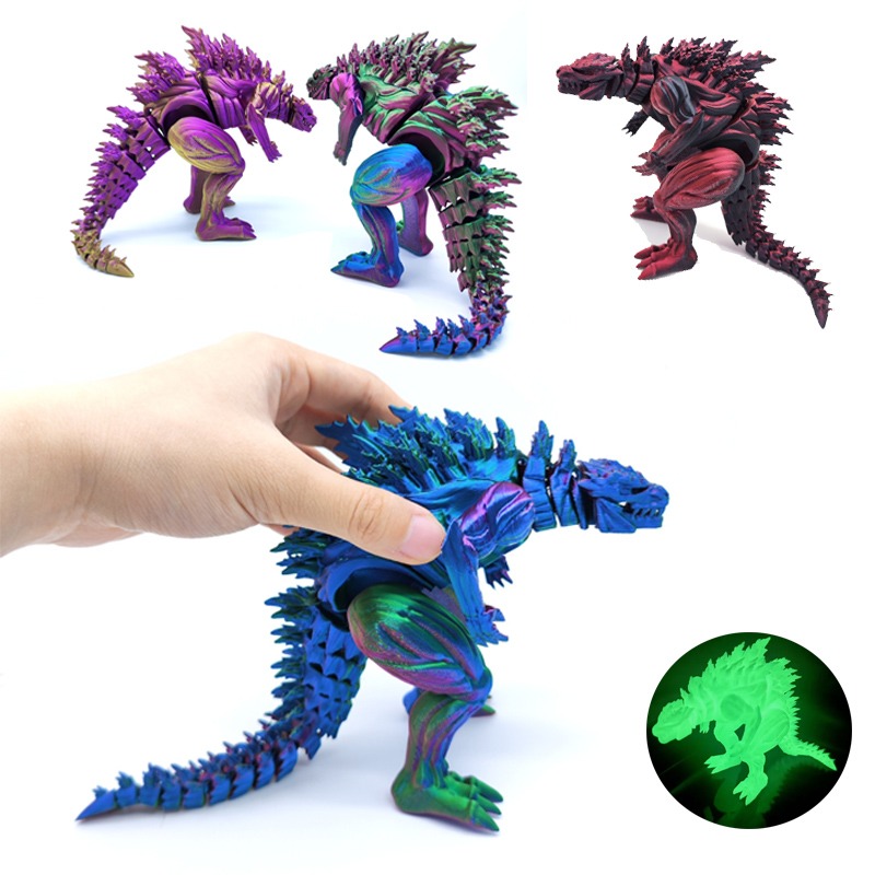 3D Printing Joints - โมเดลไดโนเสาร์กล้ามเนื้อพิมพ์ 3 มิติ ของเล่นจิ๋ว ฟิกเกอร์มอนสเตอร์ ข้อต่อขยับได้