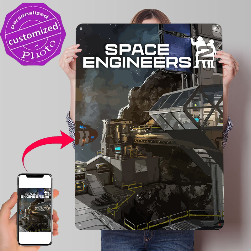 3D Printing Engineer - โปสเตอร์เกม Space Engineers แบบเรโทร พิมพ์ลาย 3
