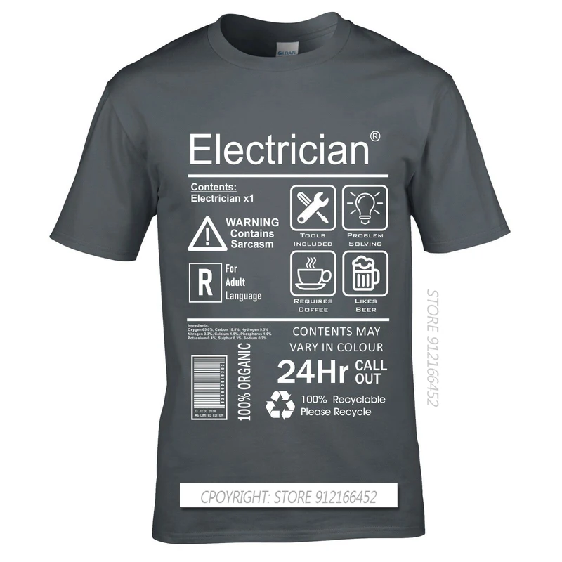 3D Printing Engineer - ตลกช่างไฟฟ้าคําแนะนําการดูแลแพคเกจ Mens เสื้อยืด TOP วิศวกรไฟฟ้าฤดูร้อนผู้ชาย O-คอ