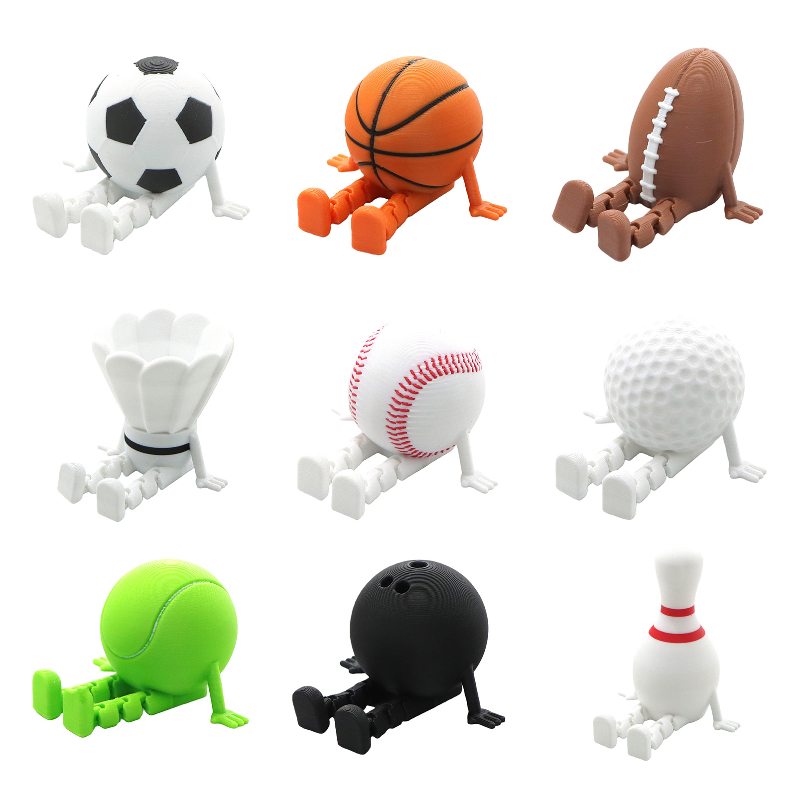 ตุ๊กตาบอลกีฬา 3D พิมพ์ลายน่ารั - 3D Printing Desk บทวิจารณ์และราคา