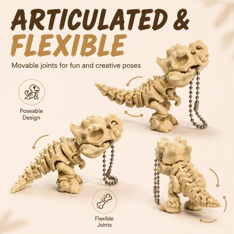 โมเดลโครงกระดูกไทแรนโนซอรัสเร็ - 3D Printing Joints บทวิจารณ์และราคา