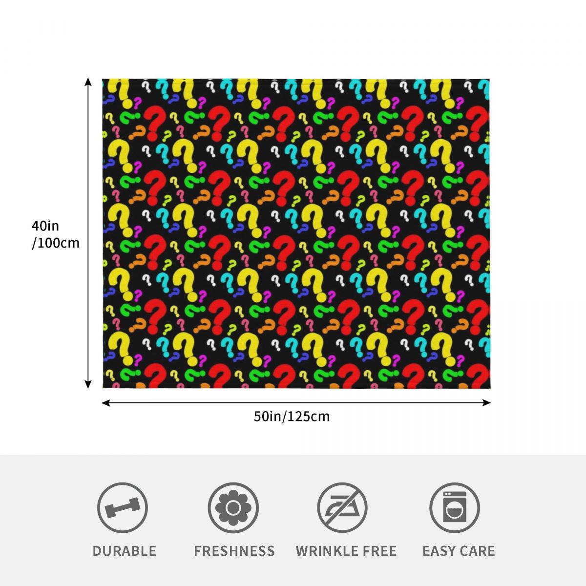 ผ้าห่มลายเครื่องหมายคำถามหลากส - 3D Printing Question บทวิจารณ์และราคา