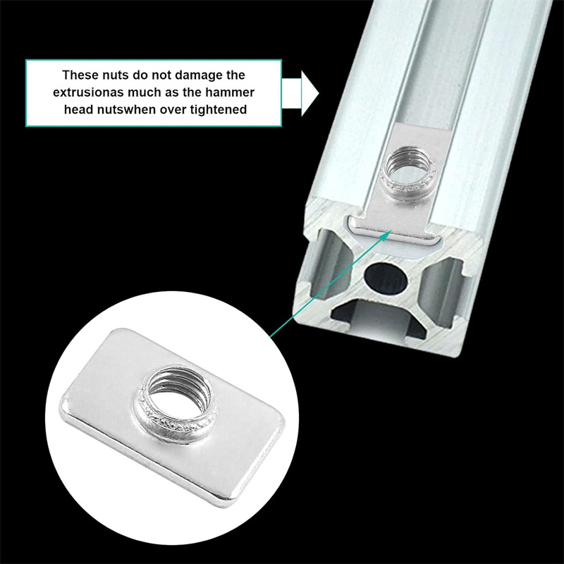 M5น๊อตแบบสไลด์ที-สล็อตแบบแบน M - 3D Printer Enclosure Frame บทวิจารณ์และราคา