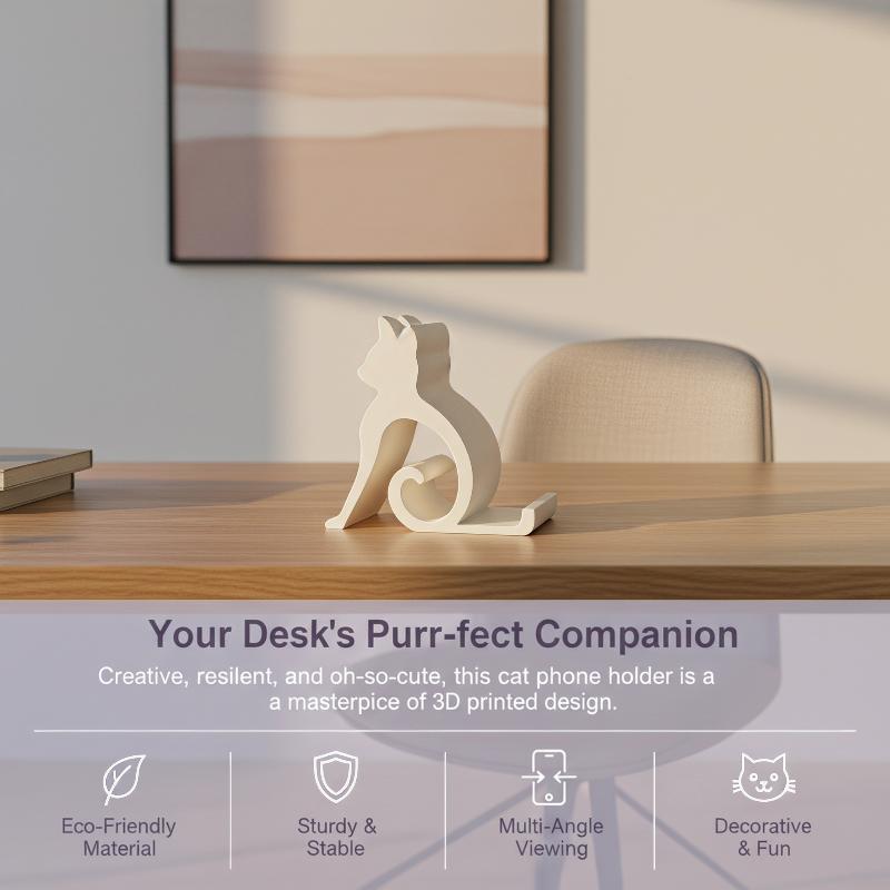 ขาตั้งโทรศัพท์ตั้งโต๊ะรูปแมวแล - 3D Printing Desk บทวิจารณ์และราคา