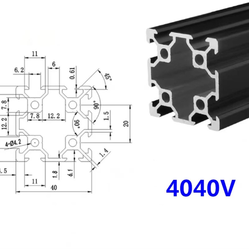1ชิ้น4040 V-สล็อต4040 V สีดำขั - 3D Printer Enclosure Frame บทวิจารณ์และราคา