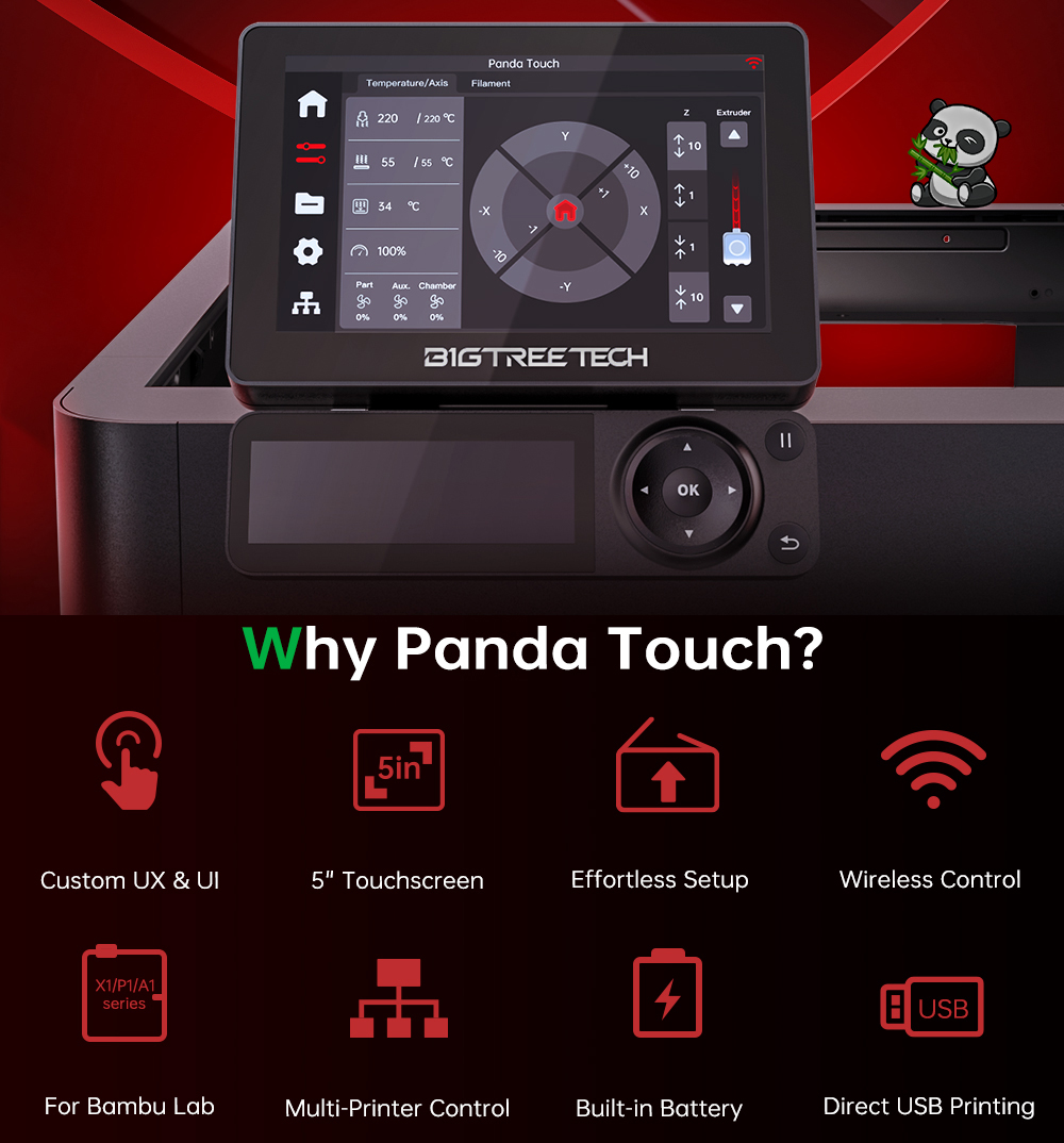 หน้าจอสัมผัส BIGTREETECH Panda - 3D Printing Output บทวิจารณ์และราคา