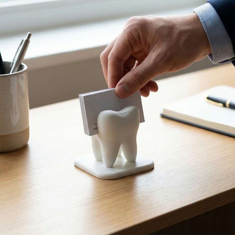 ที่ใส่นามบัตรรูปฟันพิมพ์ 3 มิต - 3D Printing Desk บทวิจารณ์และราคา